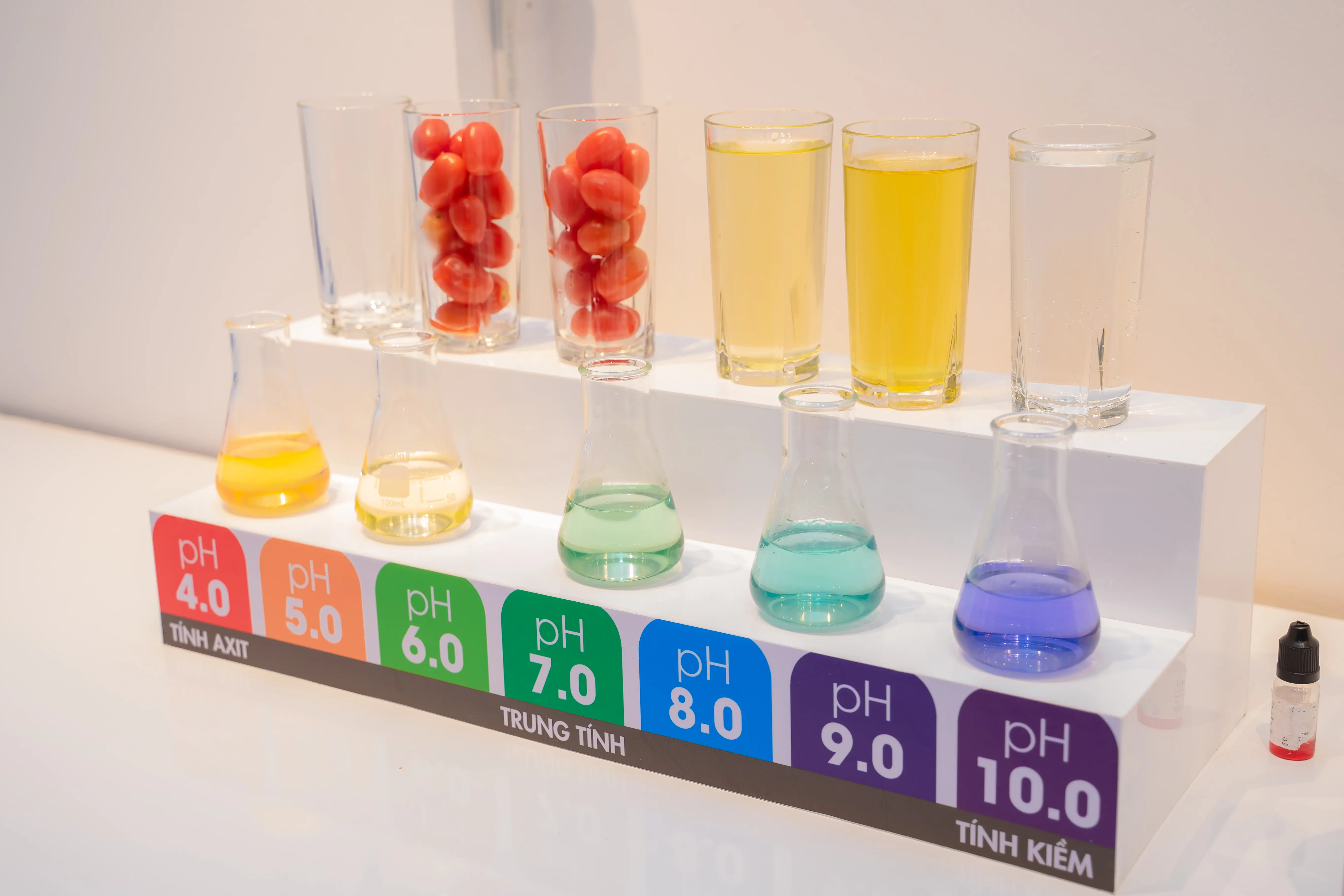 Khu vực test độ pH của nước