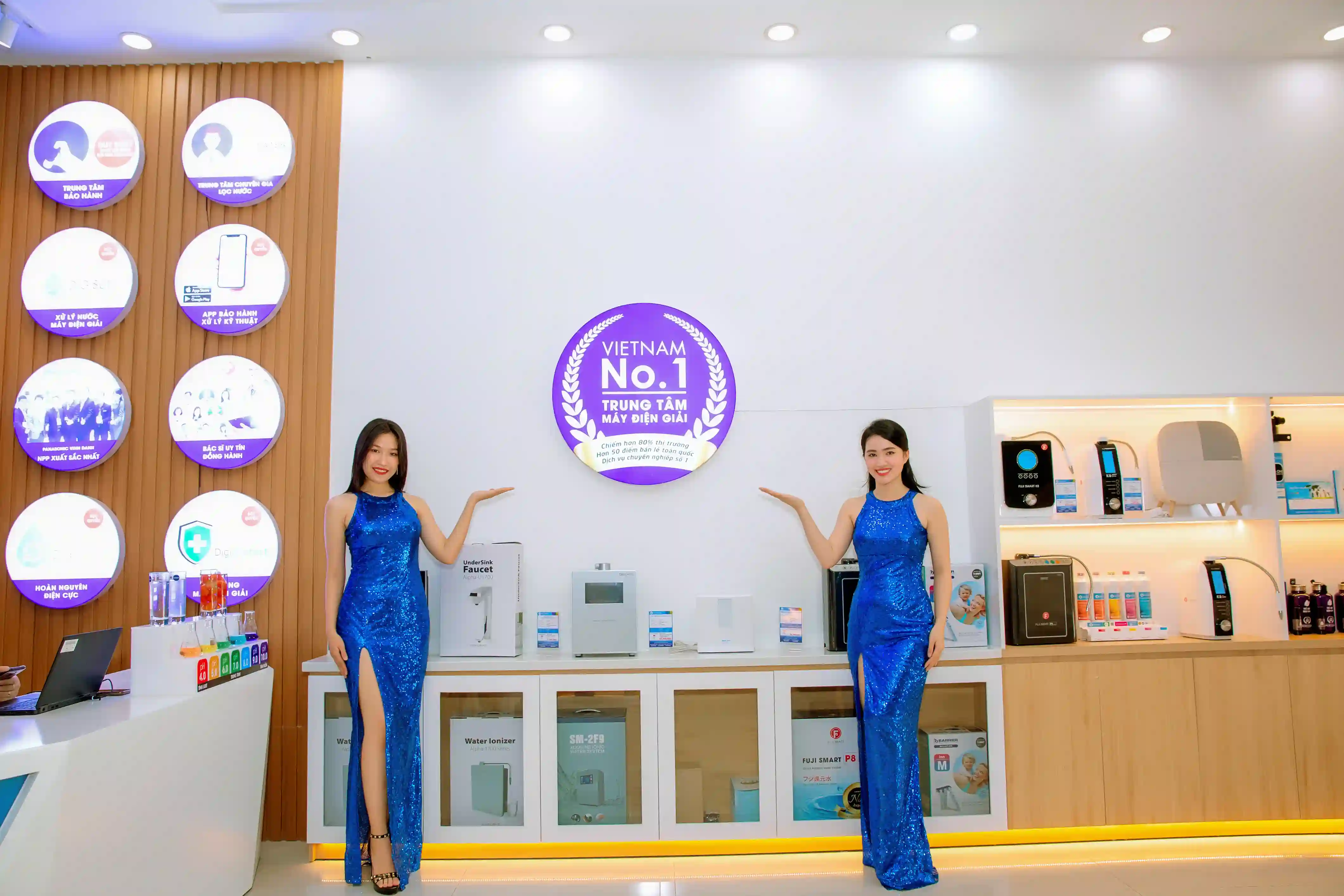 Showroom máy lọc nước điện giải ion kiềm chi nhánh Nha Trang sở hữu không gian rộng rãi, hiện đại, tiện ích